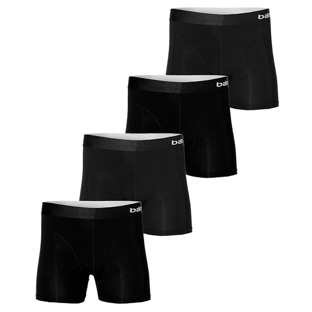 Apollo-Boxershorts-Heren-Bamboo-Basic-Zwart-4-pack-S