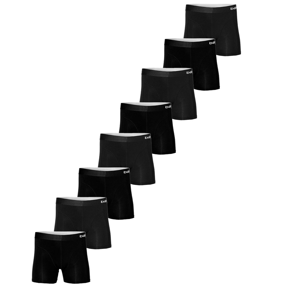 Apollo-Boxershorts-Heren-Bamboo-Basic-Zwart-8-pack-L