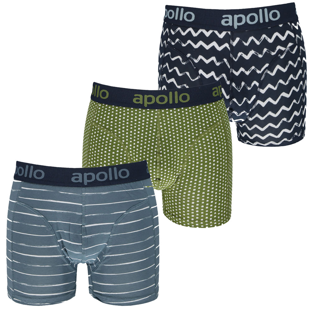 Apollo-Boxershorts-Heren-Blue-Green-Print-3-pack-L
