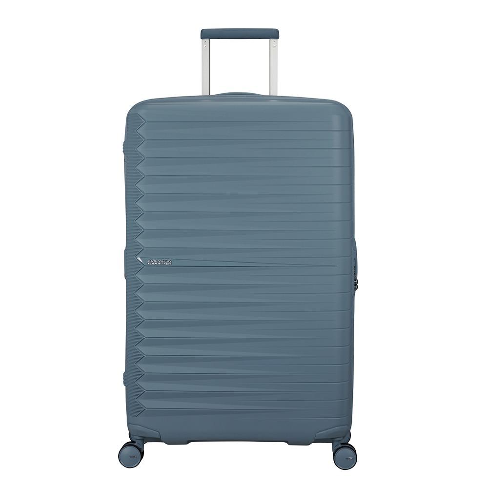Blauw-American-Tourister-Fastforward-Spinner-78-cm-Expandable-Steel-Blue