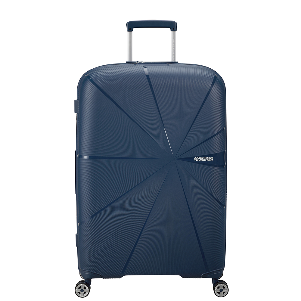 Blauw-American-Tourister-Starvibe-Spinner-77-Expandable-Navy