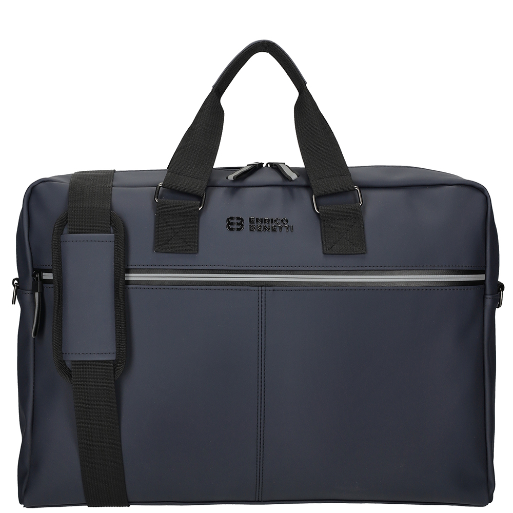 Blauw-Enrico-Benetti-Bergen-PU-Laptop-Schoudertas-17-Navy