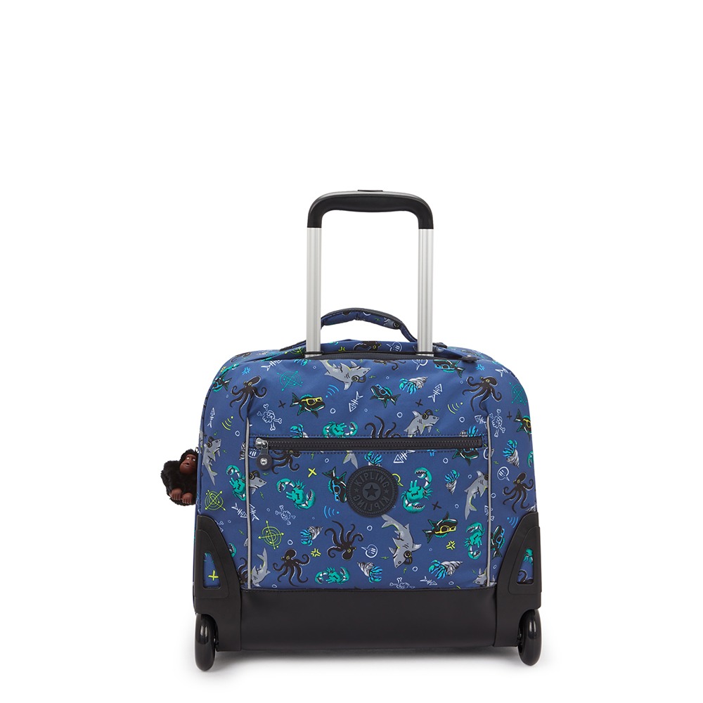 Blauw-Kipling-Giorno-Rugzak-Trolley-Undersea-Party