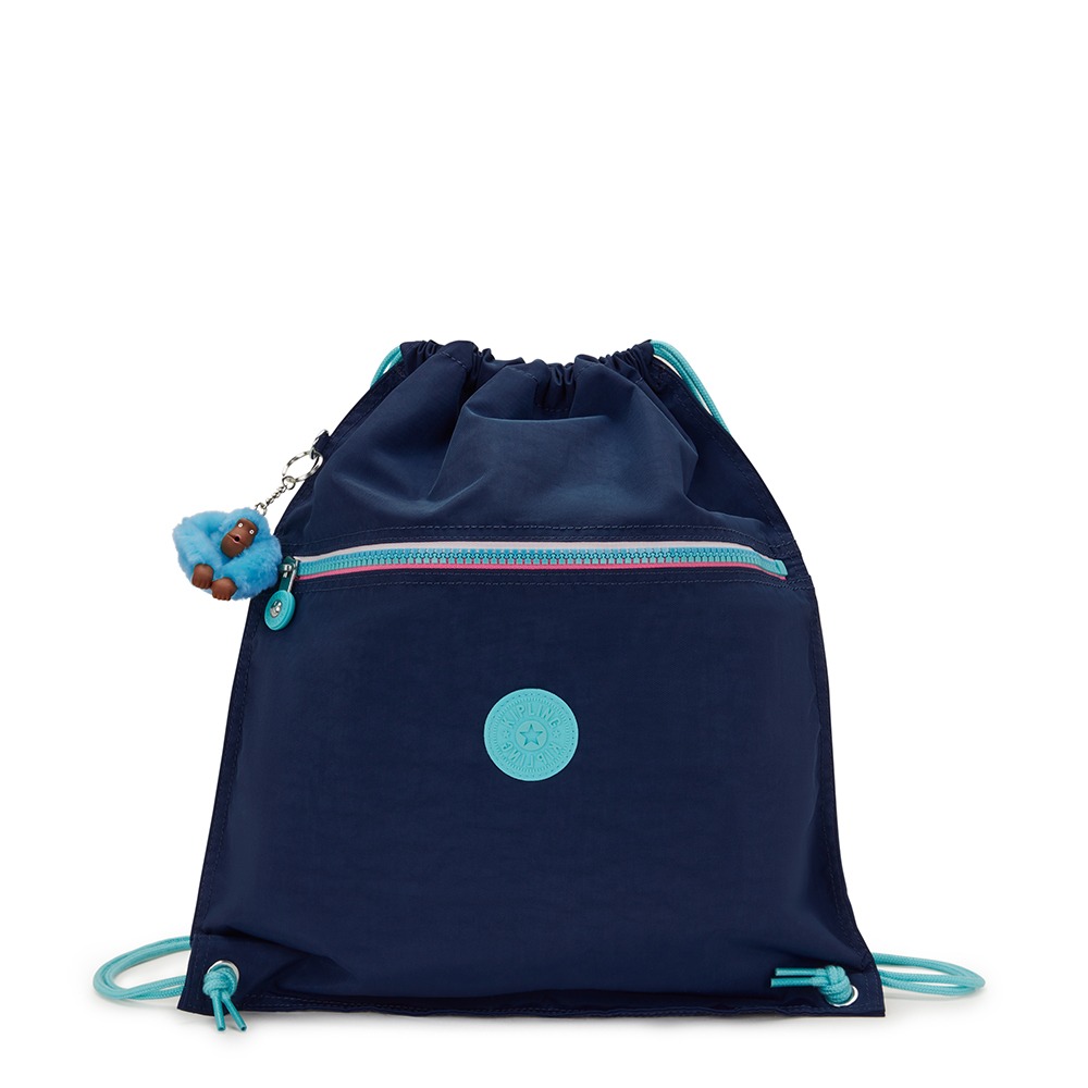 Blauw-Kipling-Supertaboo-Gymtas-Resort-Navy