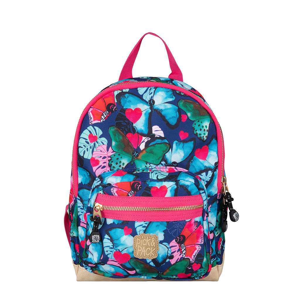 Blauw-Pick-Pack-Rugzak-S-Beautiful-Butterfly-Navy