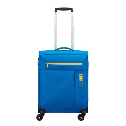 Blauw Roncato Lite Soft Cabin Spinner 4 Wheel 55 cm Cobalt Blue