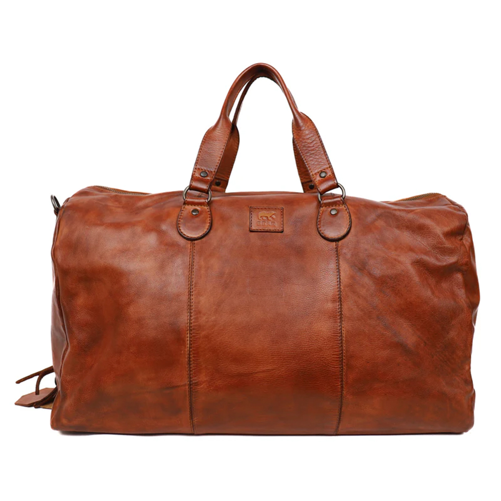 Bruin-Bear-Design-Lucien-Leren-Weekendtas-Cognac