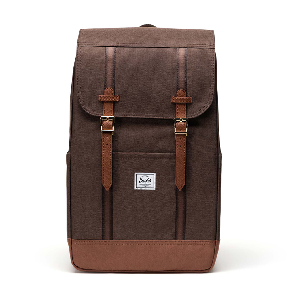 Bruin-Herschel-Retreat-Rugzak-Chocolate-Brown-CrosshatchSaddle-Brown