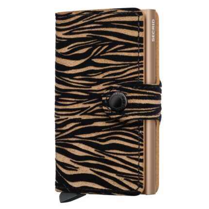 Bruin Secrid Mini Wallet Portemonnee Zebra Beige