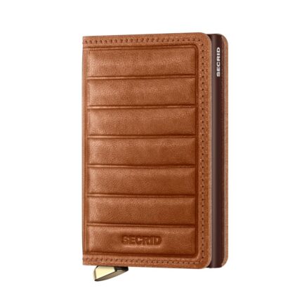 Bruin Secrid Premium Slim Wallet Portemonnee Emboss Lines Cognac