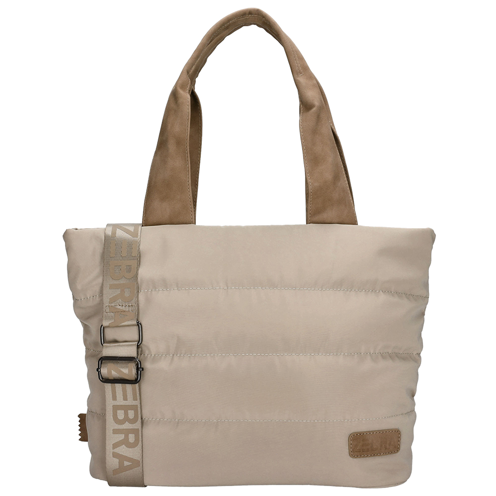 Bruin-Zebra-Elske-Puffer-Kleine-Shopper-Breed-Lichttaupe