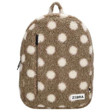 Bruin Zebra Trends Kids Rugzak M Teddy Taupe Stippen