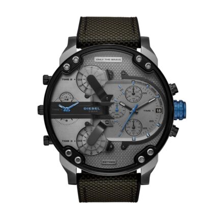 Diesel DZ7420 Black Mr. Daddy 2.0 chronograaf zwart en grijs siliconen horloge