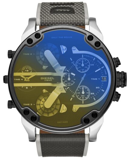 Diesel DZ7429 heren Mr. Daddy 2.0 chronograaf zwart nylon horloge
