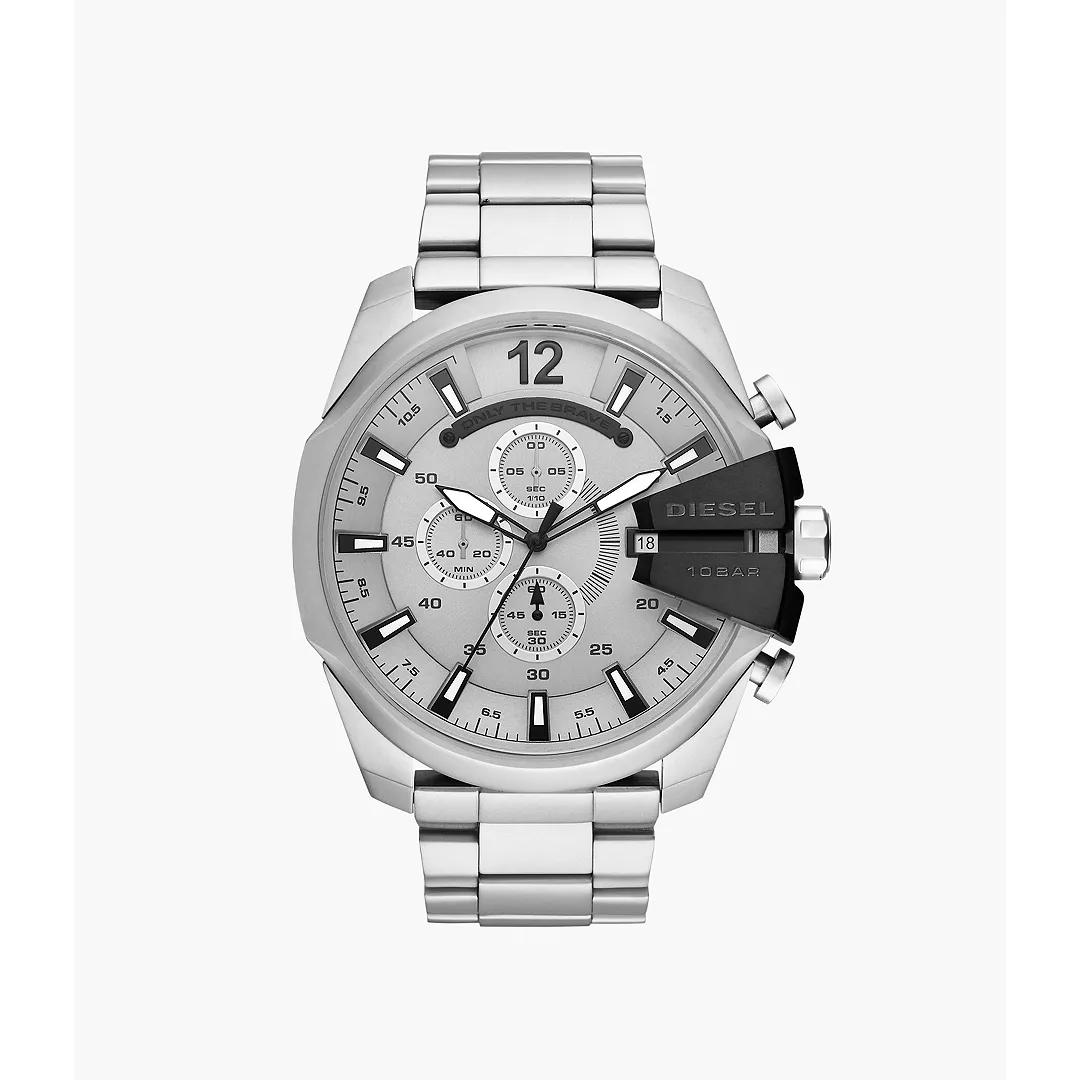 Diesel-Heren-Mega-Chief-chronograaf-zilverkleurig-roestvrijstalen-horloge-DZ4501