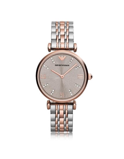 Emporio Armani Dames Retro Crystal Accent horloge AR1840