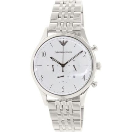 Emporio Armani Heren 43 mm stalen armband horloge AR1879
