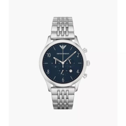 Emporio Armani RVS Zwart Zilver Heren Ar1942
