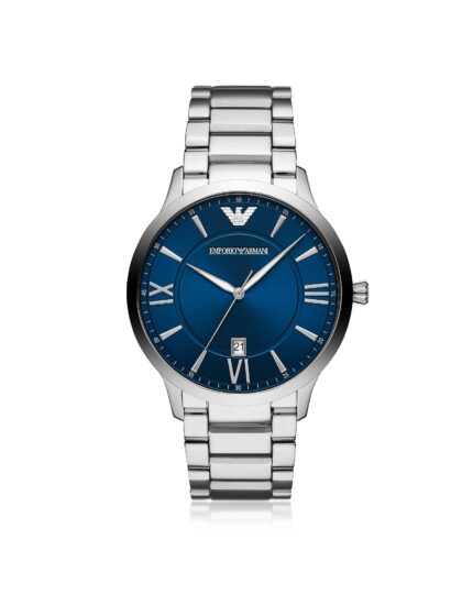 Emporio Armani stalen Herenhorlogemet drie wijzers - zilver AR11227
