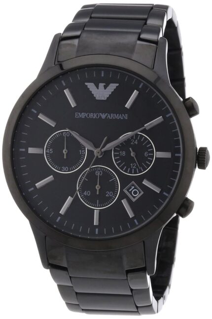 Emporio Emporio Armani Ar2453 zwart chronograaf klassiek roestvrijstalen herenhorloge