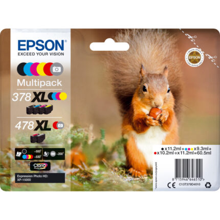 Epson Multipack 6-colours 378XL / 478XL Claria Photo HD Ink inkt