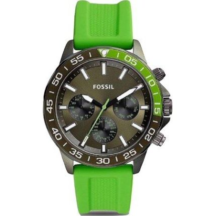 Fossil Bq2501 Bannon multifunctioneel horloge van zwart siliconen met labels