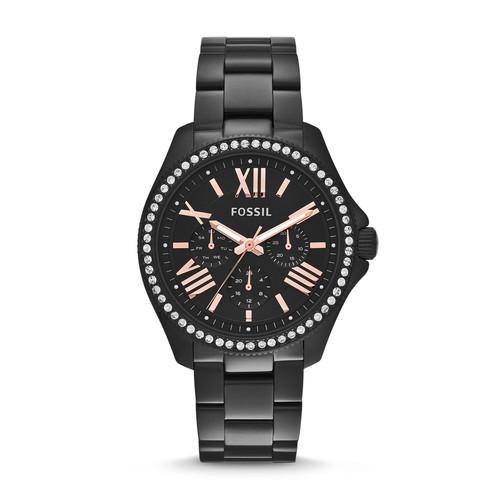 Fossil-Cecile-AM4522-Dameshorloge-van-zwart-roestvrij-staal