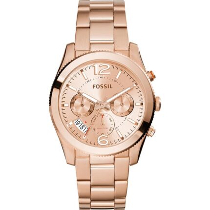 Fossil Dames ES3885 'Perfect Boyfriend' multifunctioneel Rosekleurig roestvrijstalen horloge - goud