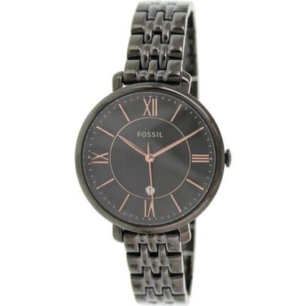 Fossil Dames Jacqueline ES3614 Zwart roestvrijstalen quartzhorloge