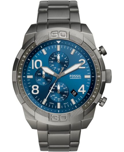 Fossil Heren Bronson chronograaf rookkleurig roestvrij stalen horloge FS5711