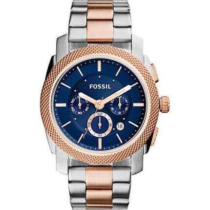 Fossil Heren FS5037 Rosegouden roestvrijstalen quartzhorloge