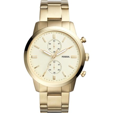 Fossil goudkleurig roestvrij staal Townsman chronograaf horloge FSFS5348