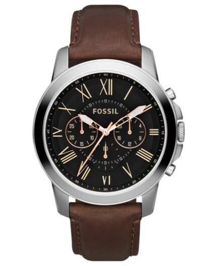 Fossil heren Grant chronograaf Rosegoudkleurig roestvrij stalen horloge FS5068