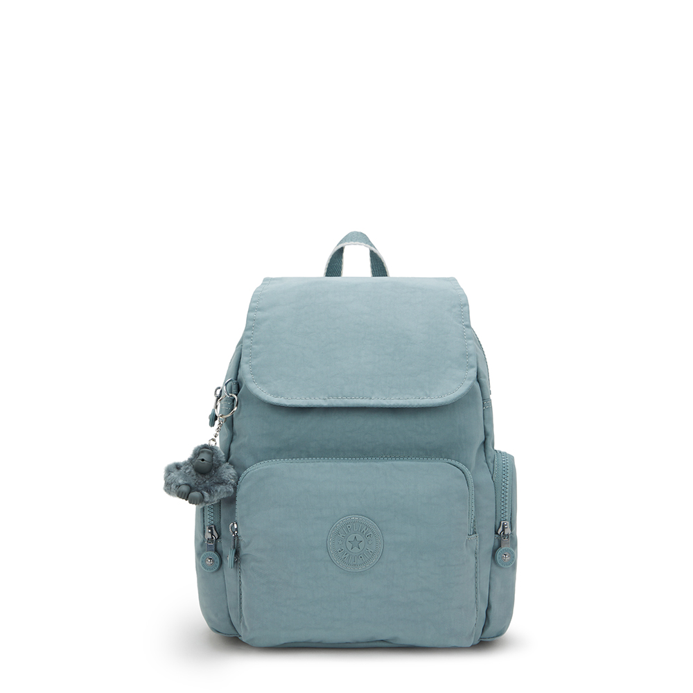 Grijs-Kipling-City-Zip-S-Backpack-Relaxed-Grey