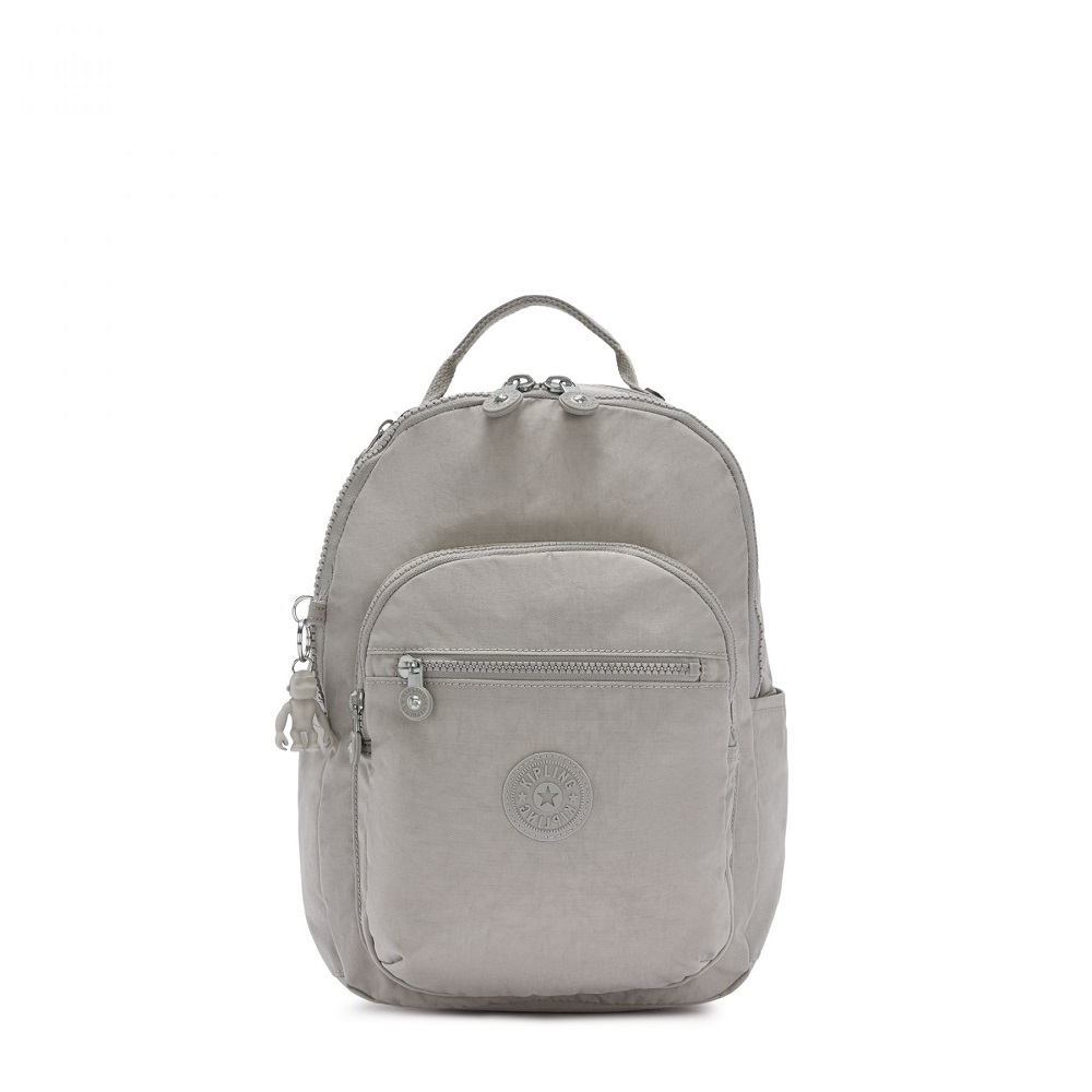 Grijs-Kipling-Seoul-S-Rugzak-Grey-Gris