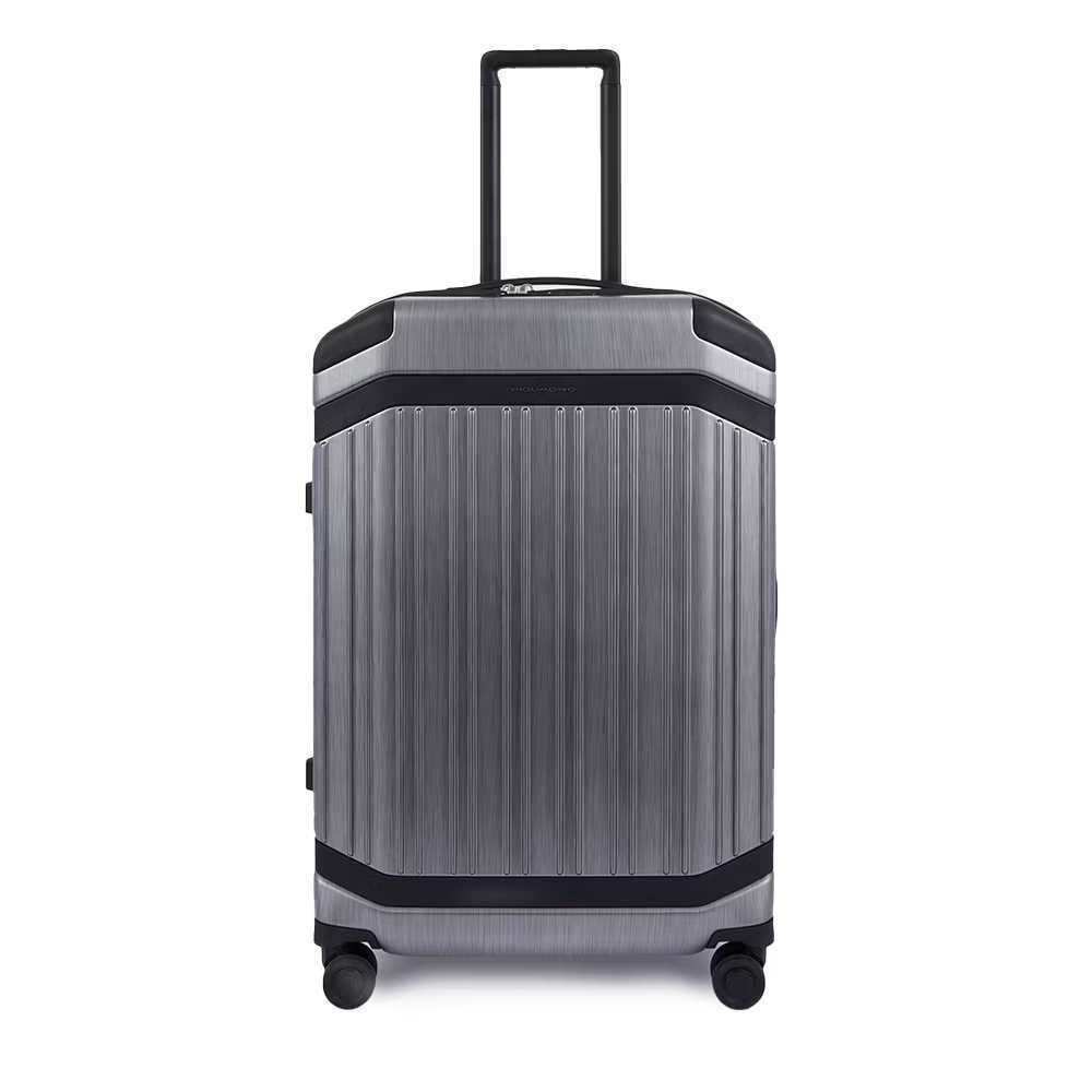 Grijs-Piquadro-PQ-Light-Premium-Medium-Spinner-68-cm-Grey-Black