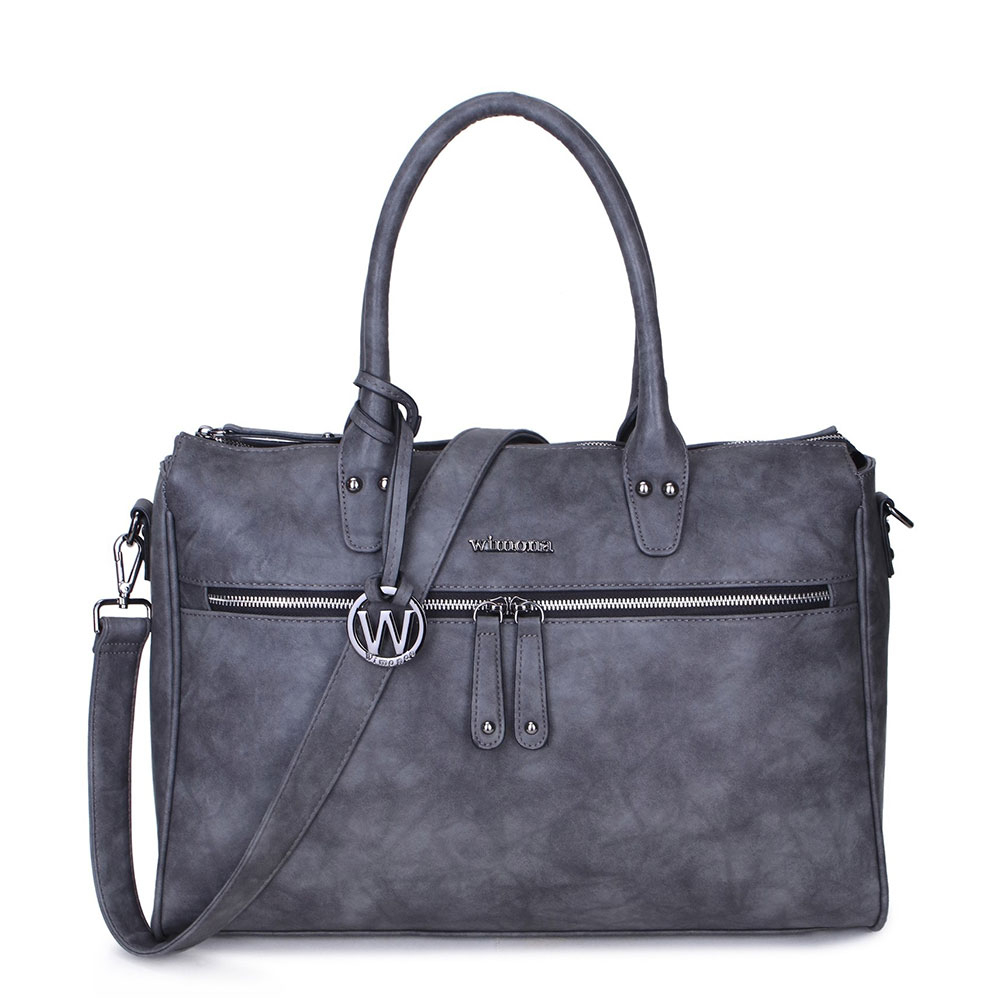 Grijs-Wimona-Fabiana-Two-Schoudertas-Grey