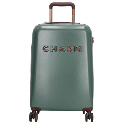 Groen Charm London Travel Trolley S Donkergroen