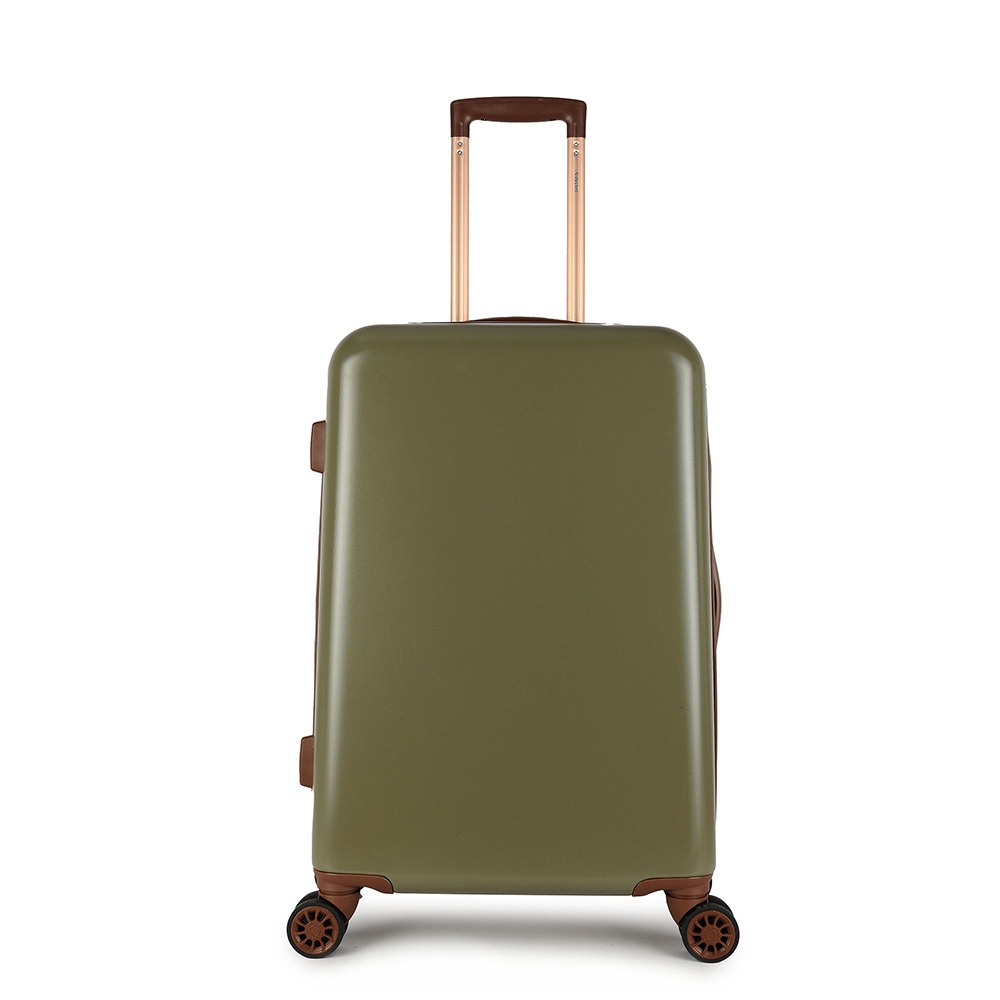 Groen-Decent-Retro-Koffer-Medium-67-cm-Dark-Green