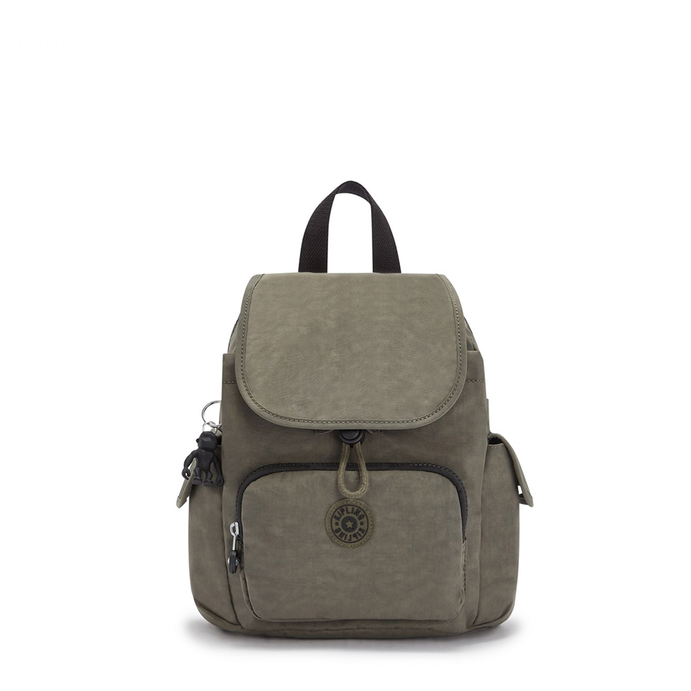Groen-Kipling-City-Pack-Mini-Backpack-Green-Moss