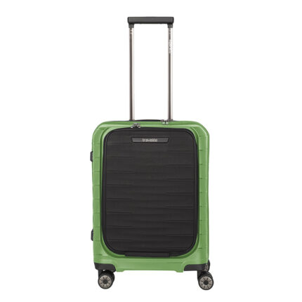 Groen Travelite Mooby 4 Wiel Trolley S Frontpocket Green
