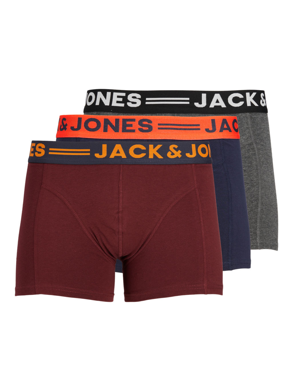Jack-Jones-Boxershorts-JACLICHFIELD-Trunks-3-pack-Burgundy-M