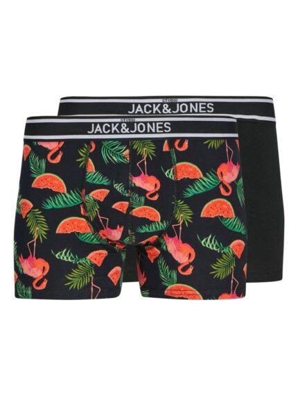 Jack & Jones Boxershorts JACWATERMELON 2-pack Zwart-L