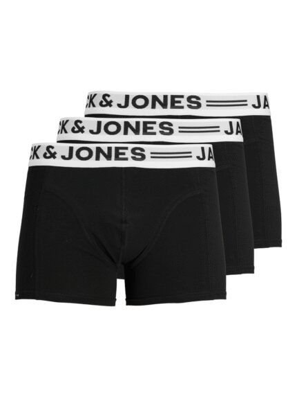 Jack & Jones Boxershorts SENSE Trunks 3-pack Zwart-XL