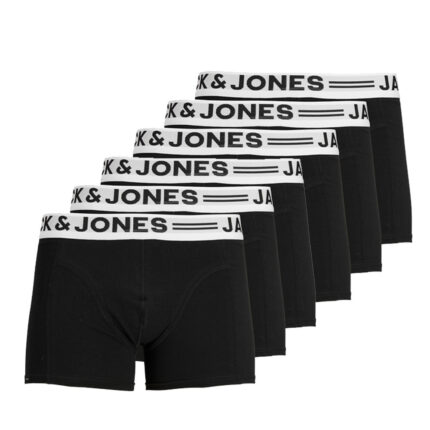 Jack & Jones Boxershorts SENSE Trunks 6-pack Zwart-S