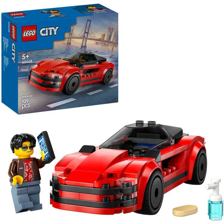 LEGO-City-Rode-sportwagen-Constructiespeelgoed