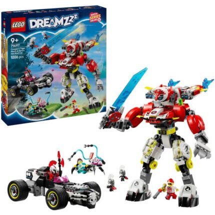 LEGO DREAMZzz - Coopers tijgermecha en Zero's hot rod auto Constructiespeelgoed