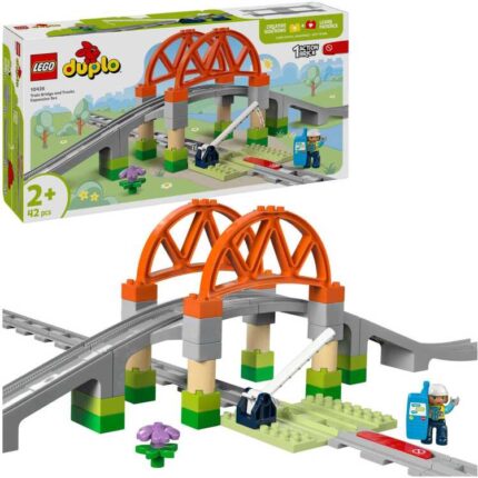 LEGO DUPLO Stad - Treinbrug en rails - uitbreidingsset Constructiespeelgoed