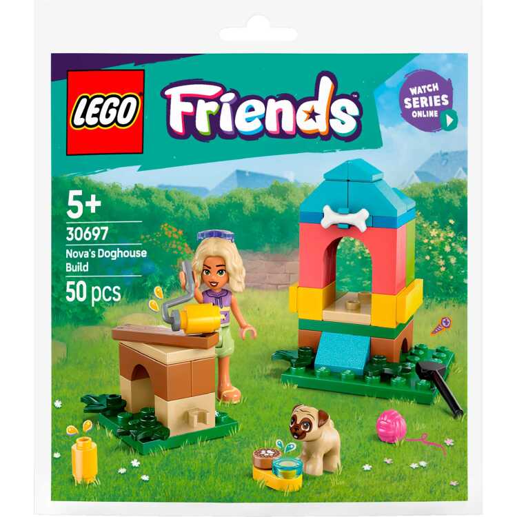 LEGO-Friends-Novas-zelfgebouwde-hondenhok-Constructiespeelgoed