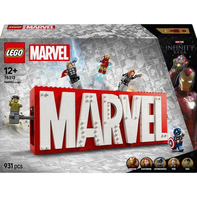 LEGO-Marvel-Super-Heroes-MARVEL-logo-en-minifiguren-Constructiespeelgoed